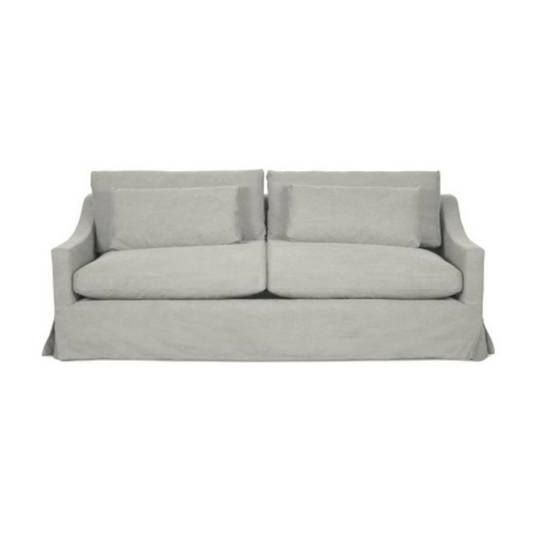 Hampton Feather Filled  2.5 Seater Sofa - Pastel Grey